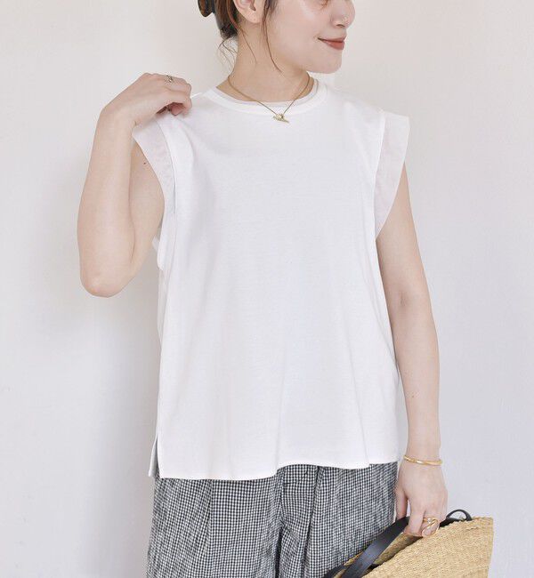 SHIPS for women「〈手洗い可能〉チュール コンビ フレンチ プルオーバー」|Tシャツ・カットソー|