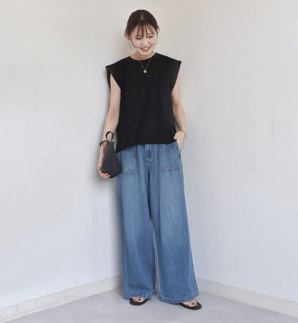 SHIPS for women「〈手洗い可能〉チュール コンビ フレンチ プルオーバー」|Tシャツ・カットソー|