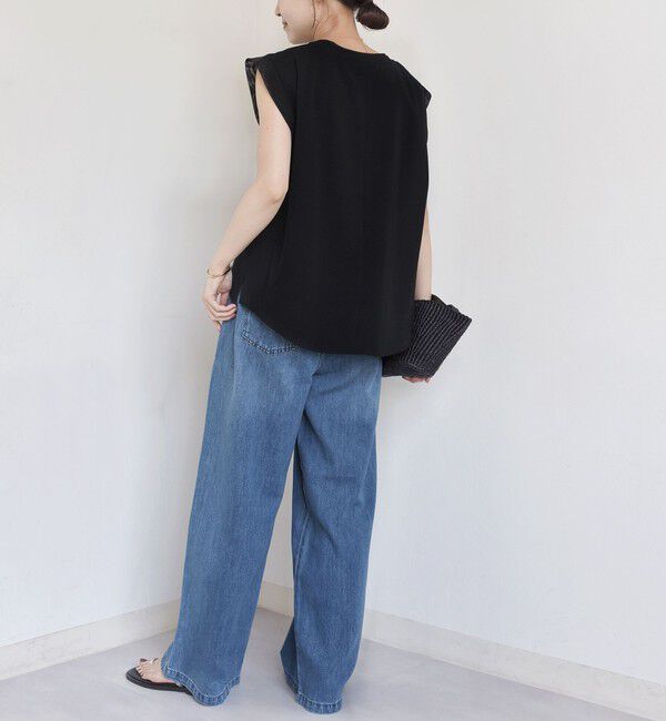 SHIPS for women「〈手洗い可能〉チュール コンビ フレンチ プルオーバー」|Tシャツ・カットソー|