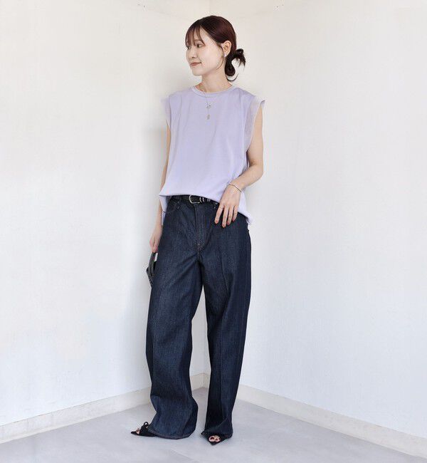 SHIPS for women「〈手洗い可能〉チュール コンビ フレンチ プルオーバー」|Tシャツ・カットソー|