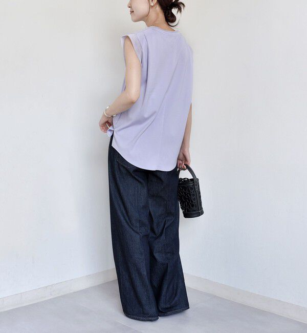 SHIPS for women「〈手洗い可能〉チュール コンビ フレンチ プルオーバー」|Tシャツ・カットソー|
