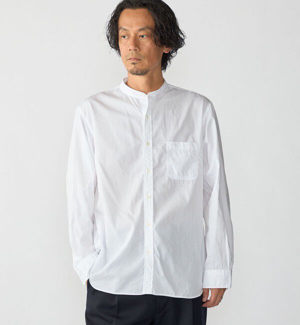 SHIPS「〈MADE IN JAPAN〉タイプライター バンドカラー シャツ」|シャツ・ブラウス|