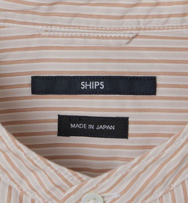 SHIPS「〈MADE IN JAPAN〉タイプライター バンドカラー シャツ」|シャツ・ブラウス|