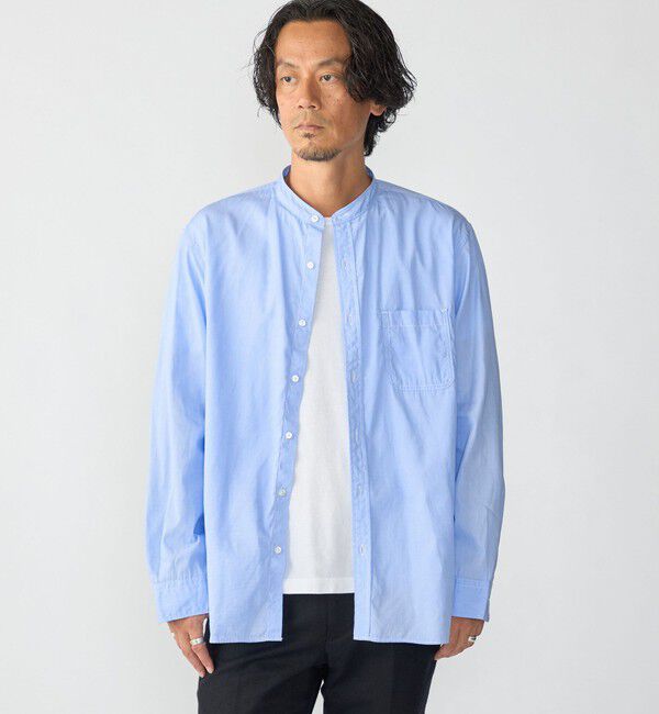 SHIPS「〈MADE IN JAPAN〉タイプライター バンドカラー シャツ」|シャツ・ブラウス|