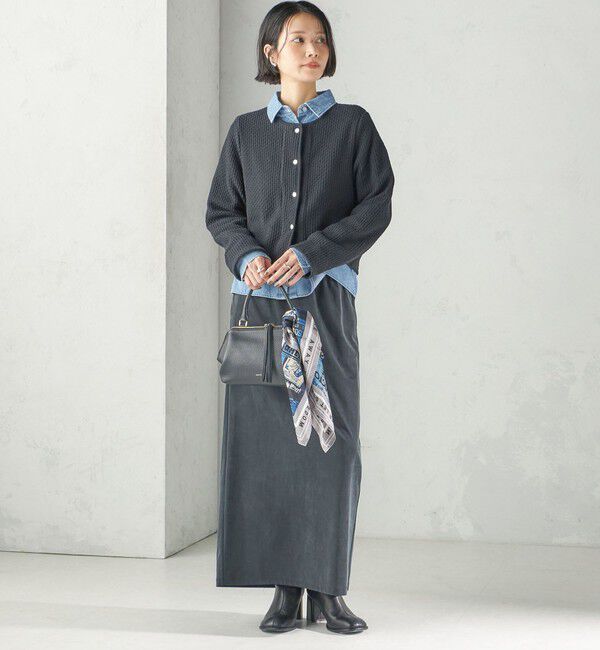 SHIPS for women「〈手洗い可能〉ワッフル ラッセル スナップ 釦 カーディガン」|カーディガン|