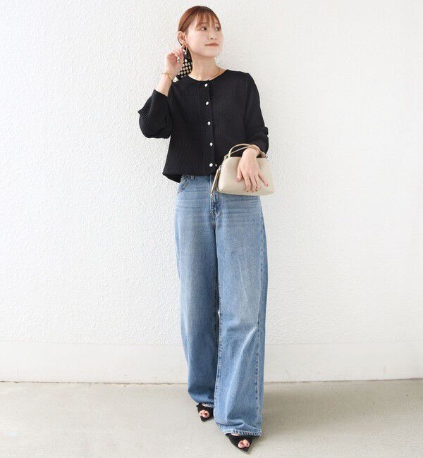 SHIPS for women「〈手洗い可能〉ワッフル ラッセル スナップ 釦 カーディガン」|カーディガン|