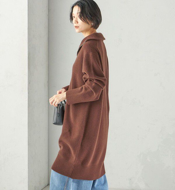 SHIPS for women「《予約》〈手洗い可能〉ウール カシミヤ ハーフジップ ワンピース」|ワンピース|