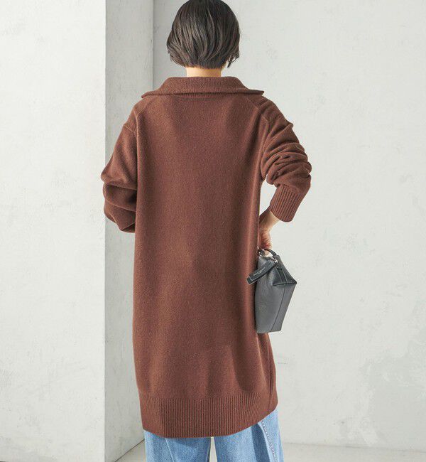 SHIPS for women「《予約》〈手洗い可能〉ウール カシミヤ ハーフジップ ワンピース」|ワンピース|