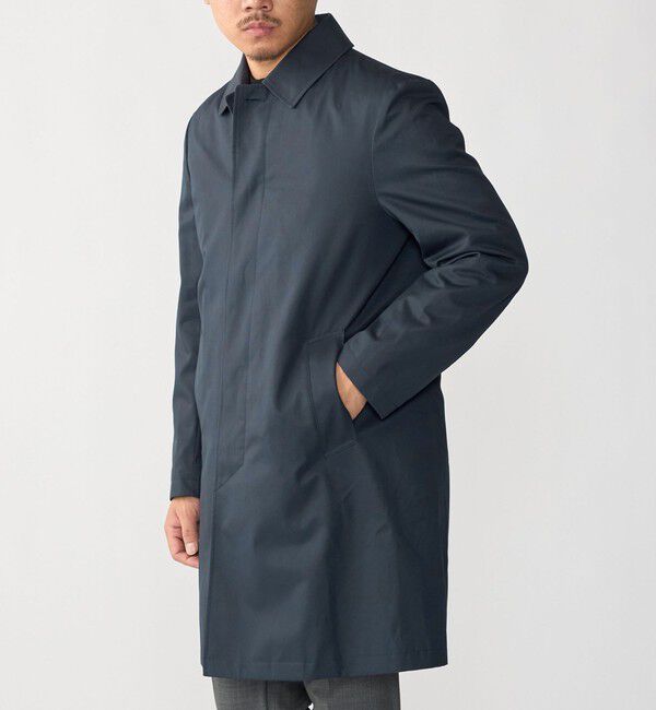 SHIPS「〈撥水加工〉シンサレート ライナー付き VENTILE(R) コットン ステンカラー コート」|ステンカラーコート|ネイビー