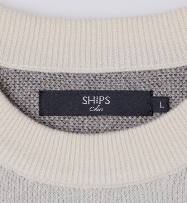 SHIPS Colors 「《予約》【一部WEB限定】〈手洗い可能〉モチフワ 総柄 ニット◆」|ニット・セーター|
