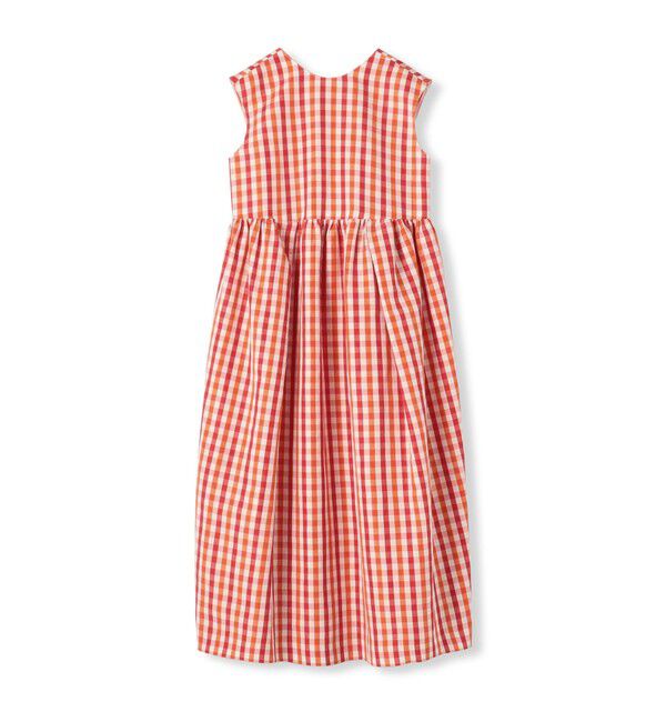 TOMORROWLAND collection「ピコロールギンガムチェック コクーンワンピース」|ワンピース|36 レッド系