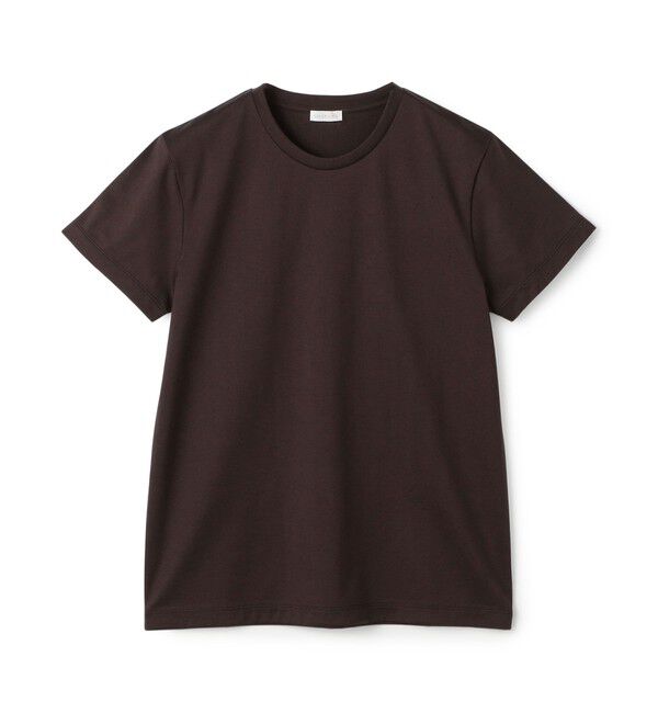 GALERIE VIE「ファインコットン クルーネックプルオーバー」|Tシャツ・カットソー|49 ダークブラウン