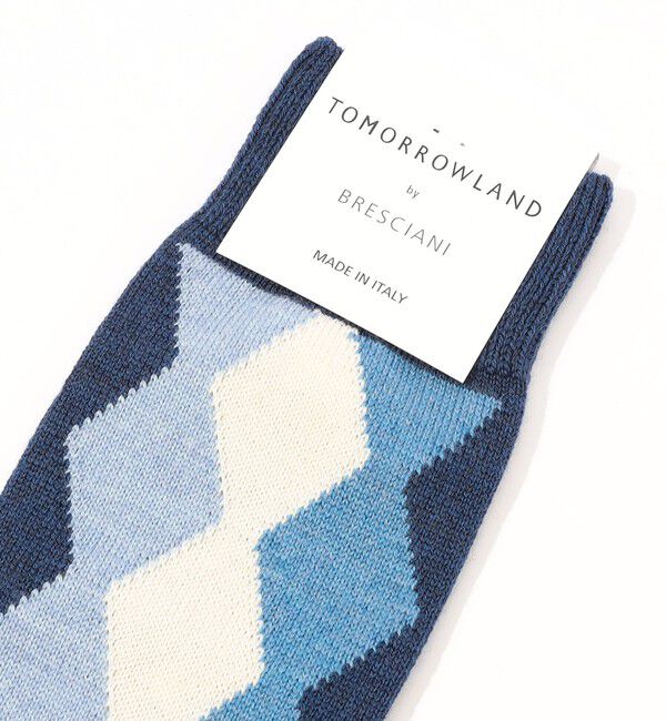 TOMORROWLAND GOODS「【別注】BRESCIANI ウール ジオメトリックソックス」|ソックス|