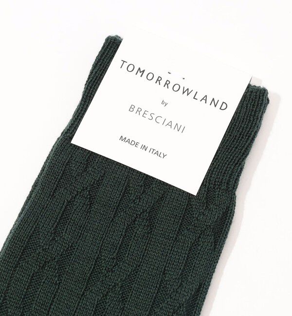 TOMORROWLAND GOODS「【別注】BRESCIANI ウール ケーブルソックス」|ソックス|