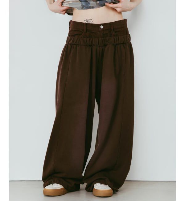 JOINT WORKS「Knuth Marf / クヌースマーフ double-layer sweatpants」|その他|ブラウン