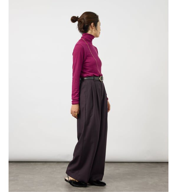 VERMEIL par iena「ANASTASIA タックパンツ」|スラックス|