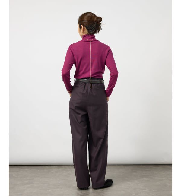 VERMEIL par iena「ANASTASIA タックパンツ」|スラックス|