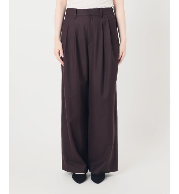 VERMEIL par iena「ANASTASIA タックパンツ」|スラックス|