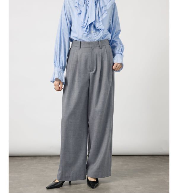 VERMEIL par iena「ANASTASIA タックパンツ」|スラックス|