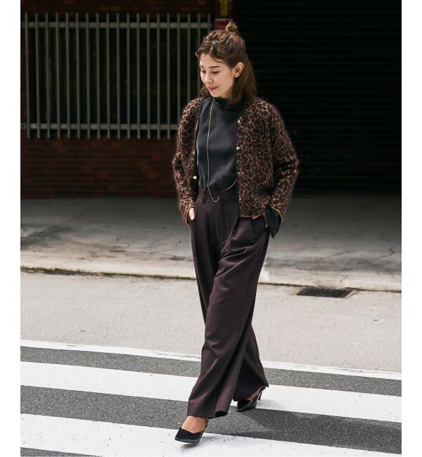 VERMEIL par iena「ANASTASIA タックパンツ」|スラックス|