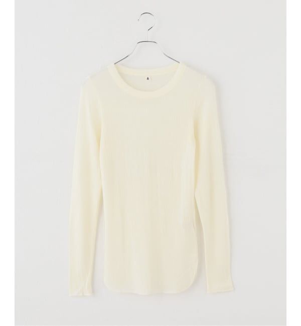 IENA LA BOUCLE「TOURNON トゥルノン WOOL YORYU クルーネックプルオーバー」|Tシャツ・カットソー|ナチュラル