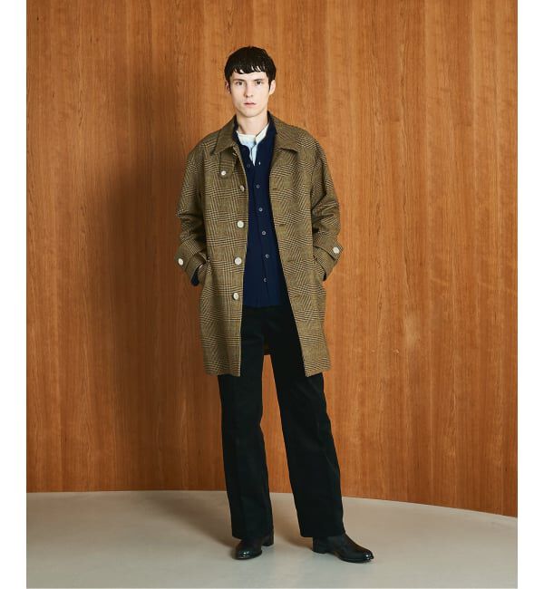 EDIFICE「MACKINTOSH(マッキントッシュ) 別注 HUMBIE/ハンビー SL "グレンチェック"」|ステンカラーコート|