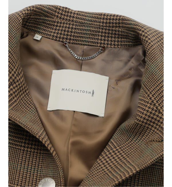 EDIFICE「MACKINTOSH(マッキントッシュ) 別注 HUMBIE/ハンビー SL "グレンチェック"」|ステンカラーコート|