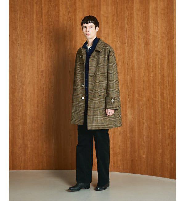 EDIFICE「MACKINTOSH(マッキントッシュ) 別注 HUMBIE/ハンビー SL "グレンチェック"」|ステンカラーコート|