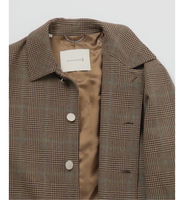EDIFICE「MACKINTOSH(マッキントッシュ) 別注 HUMBIE/ハンビー SL "グレンチェック"」|ステンカラーコート|