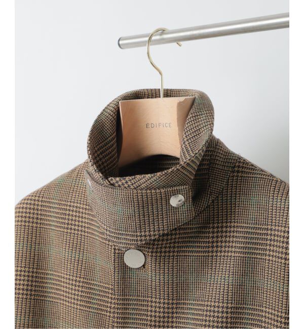 EDIFICE「MACKINTOSH(マッキントッシュ) 別注 HUMBIE/ハンビー SL "グレンチェック"」|ステンカラーコート|