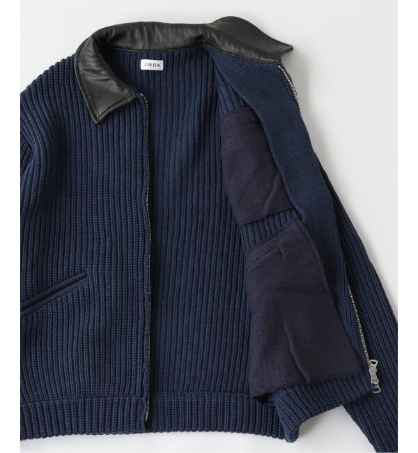 PULP「JIEDA / ジエダ LEATHER-COLLAR KNIT WORK JACKET」|その他|