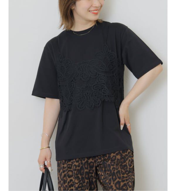 JOURNAL STANDARD relume「《2枚セット》レーシービスチェセットTEE」|Tシャツ・カットソー|ブラック