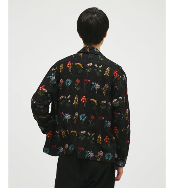 JOURNAL STANDARD「フラワー エンブロイダリー ジップ シャツ」|シャツ・ブラウス|