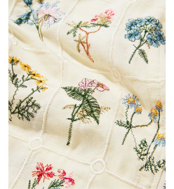 JOURNAL STANDARD「フラワー エンブロイダリー ジップ シャツ」|シャツ・ブラウス|