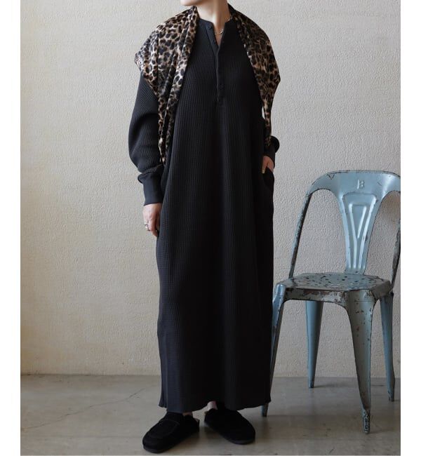 journal standard luxe「ワッフル ヘンリーN-ワンピース」|ワンピース|ブラック