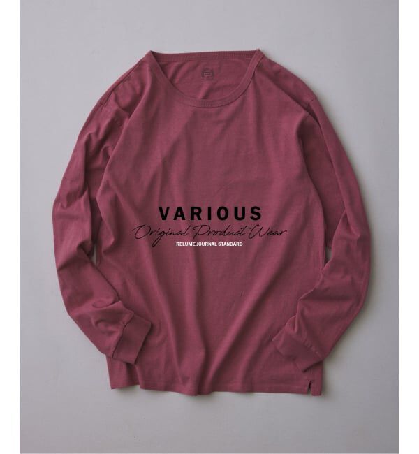 JOURNAL STANDARD relume「ヴァリアス ガーメントダイ ロンT」|Tシャツ・カットソー|ピンク B