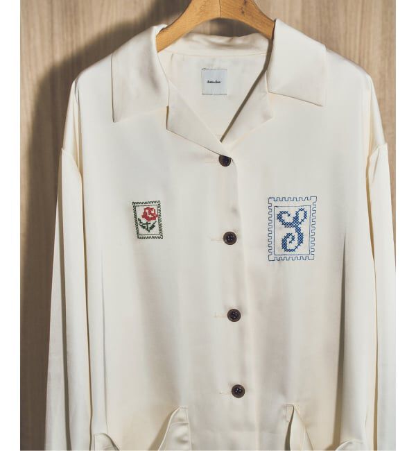 Spick and Span「《40周年 / 予約》Audrey demarre*Spick & Span satin shirts」|シャツ・ブラウス|