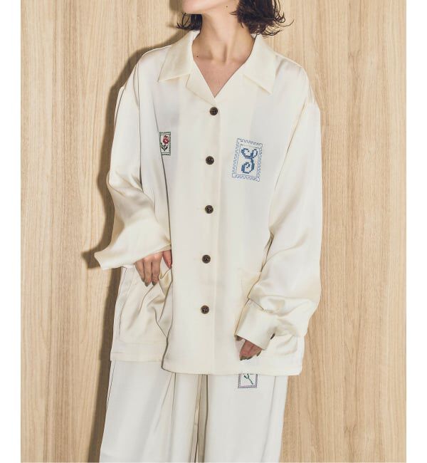 Spick and Span「《40周年 / 予約》Audrey demarre*Spick & Span satin shirts」|シャツ・ブラウス|