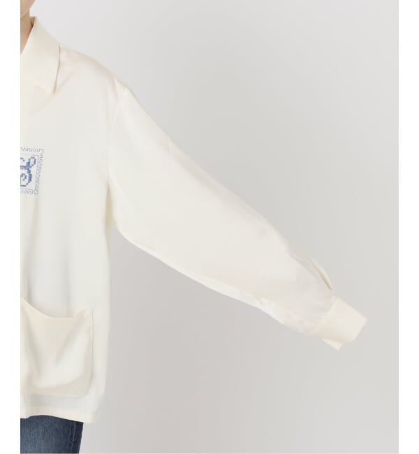 Spick and Span「《40周年 / 予約》Audrey demarre*Spick & Span satin shirts」|シャツ・ブラウス|