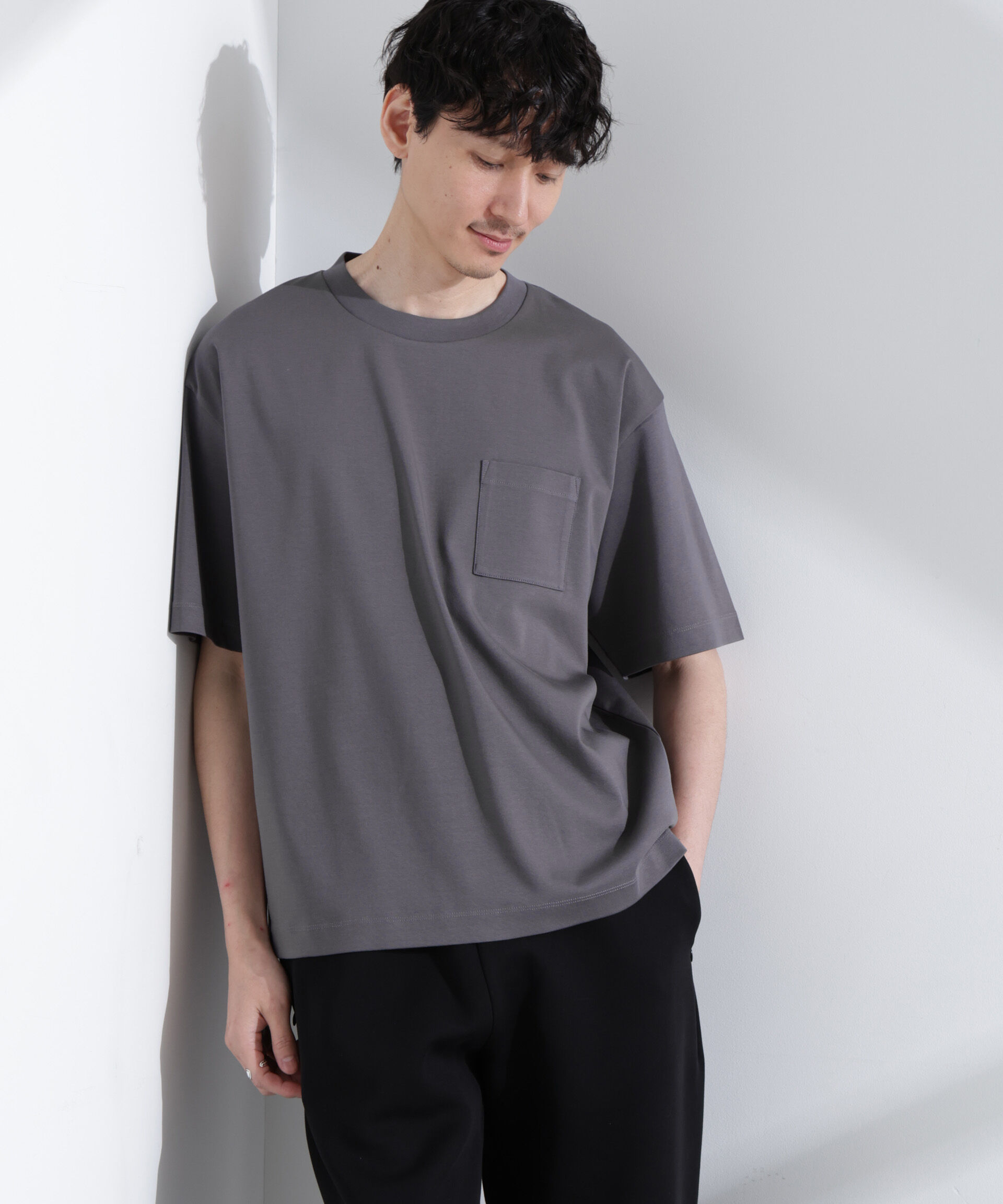  「アンチスメル BIGTシャツ 半袖」|Tシャツ・カットソー|グレー