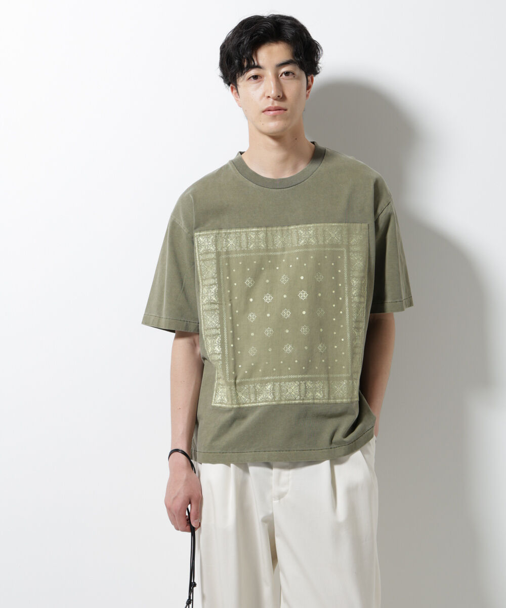 nano･universe「ピグメントクラフトTシャツ 半袖」|Tシャツ・カットソー|カーキ