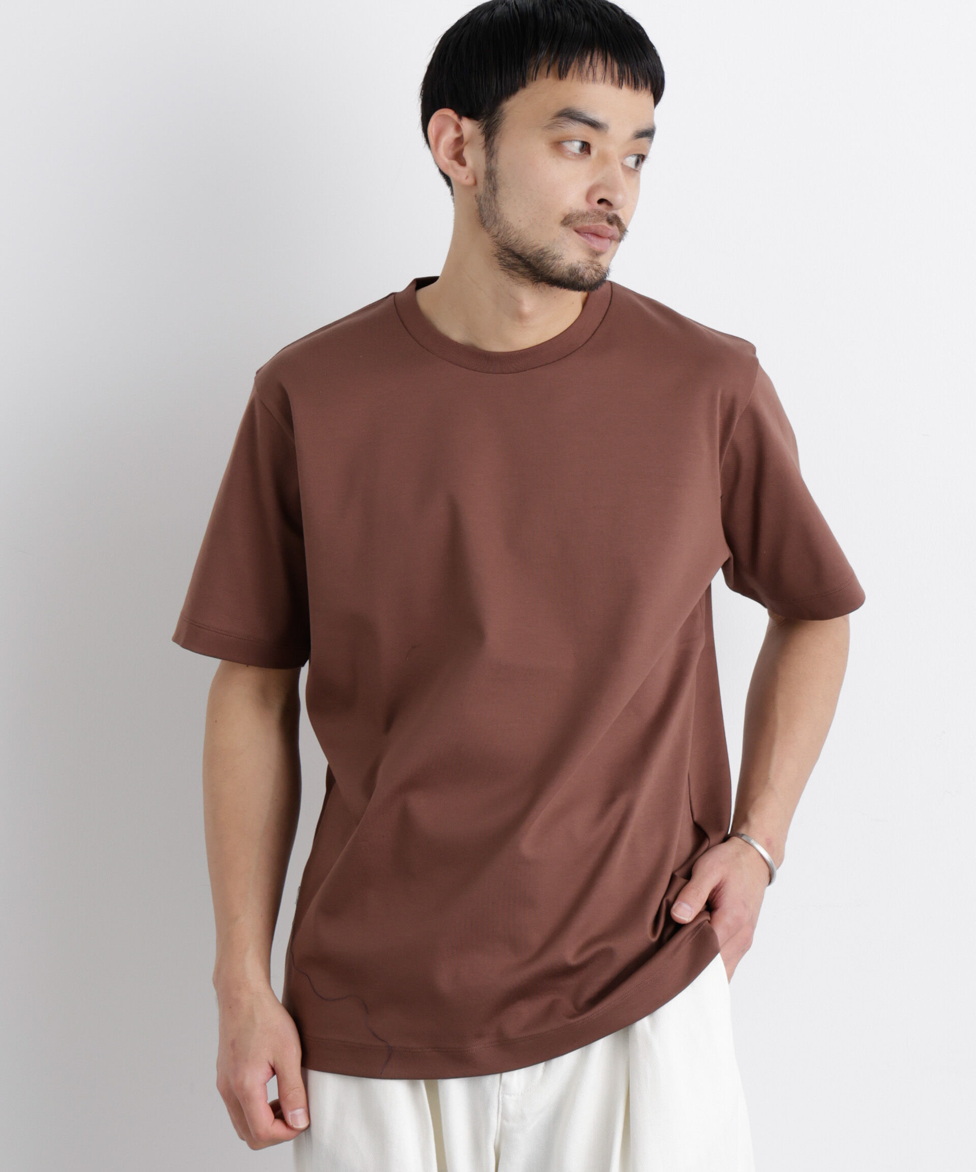 NANO universe「アンチスメル クルーネックTシャツ 半袖」|Tシャツ・カットソー|