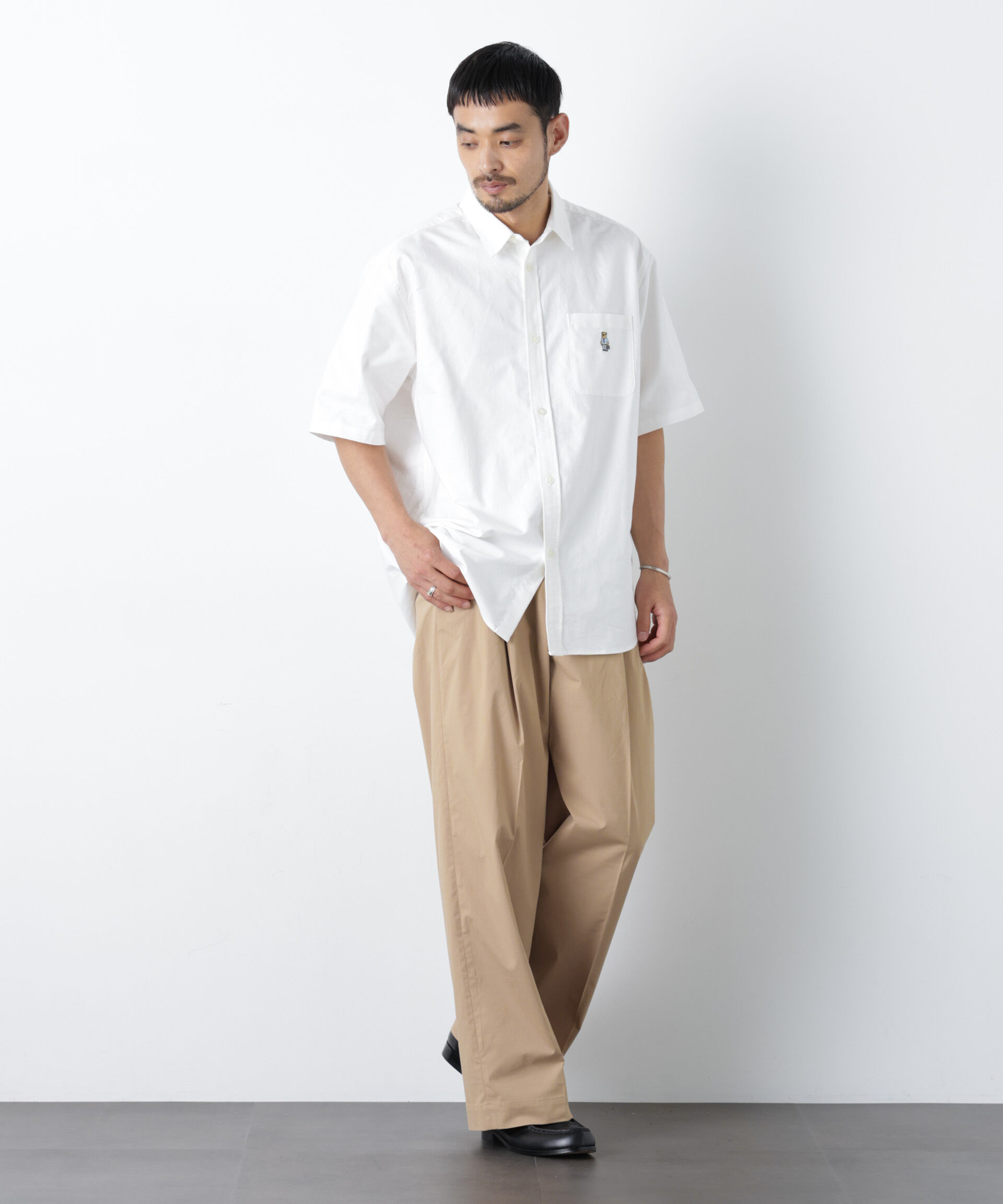 NANO universe「COOLMAX (R) 2タックワイドスラックス」|チノ|