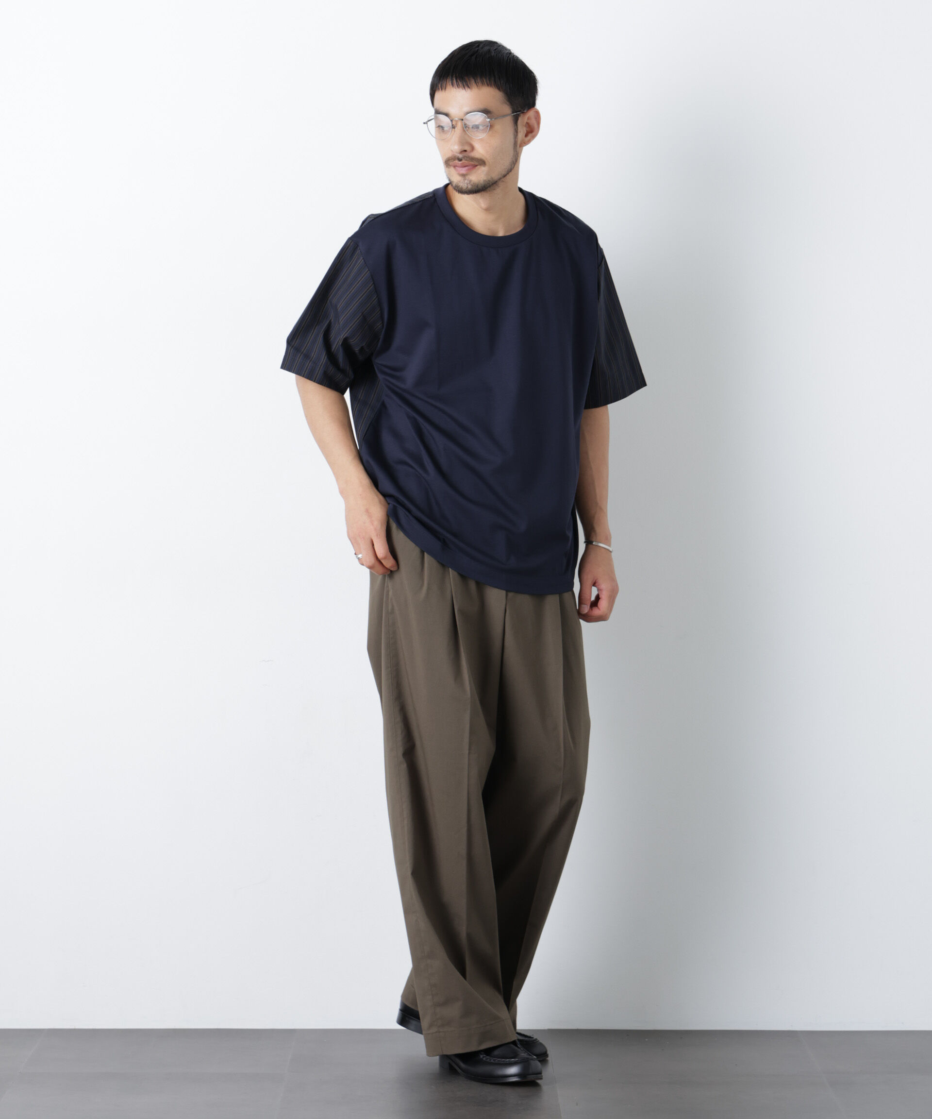 NANO universe「COOLMAX (R) 2タックワイドスラックス」|チノ|