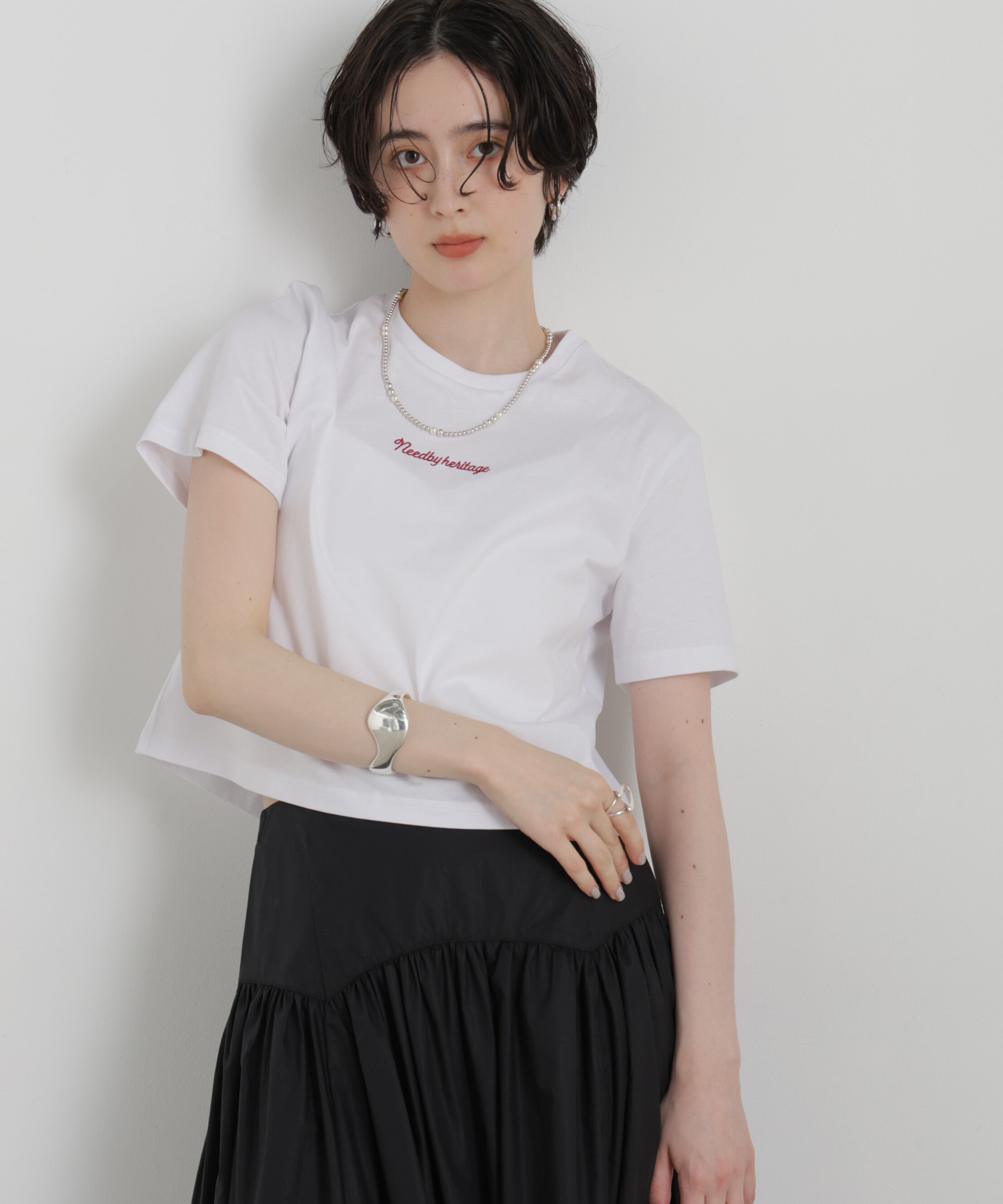 NANO universe「NEEDBY heritage/別注 CROPPED TEE」|Tシャツ・カットソー|