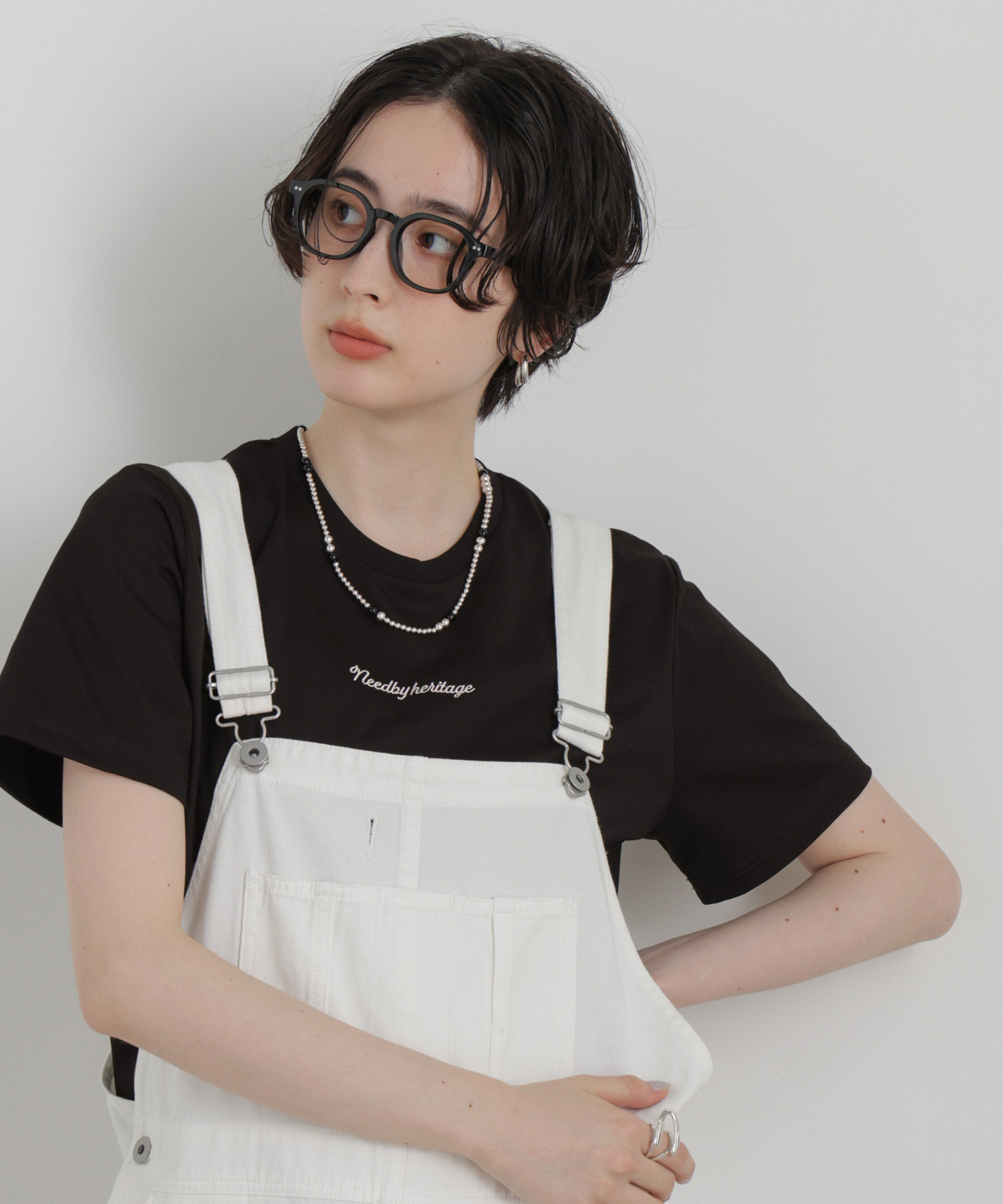 NANO universe「NEEDBY heritage/別注 CROPPED TEE」|Tシャツ・カットソー|D.ブラウン2