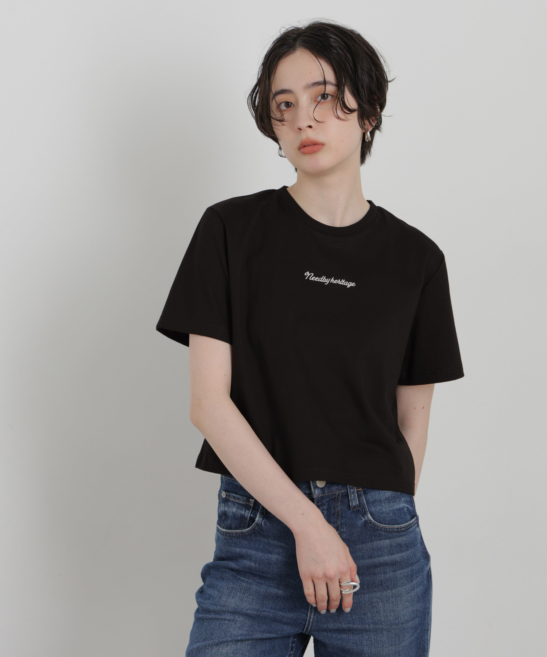 NANO universe「NEEDBY heritage/別注 CROPPED TEE」|Tシャツ・カットソー|