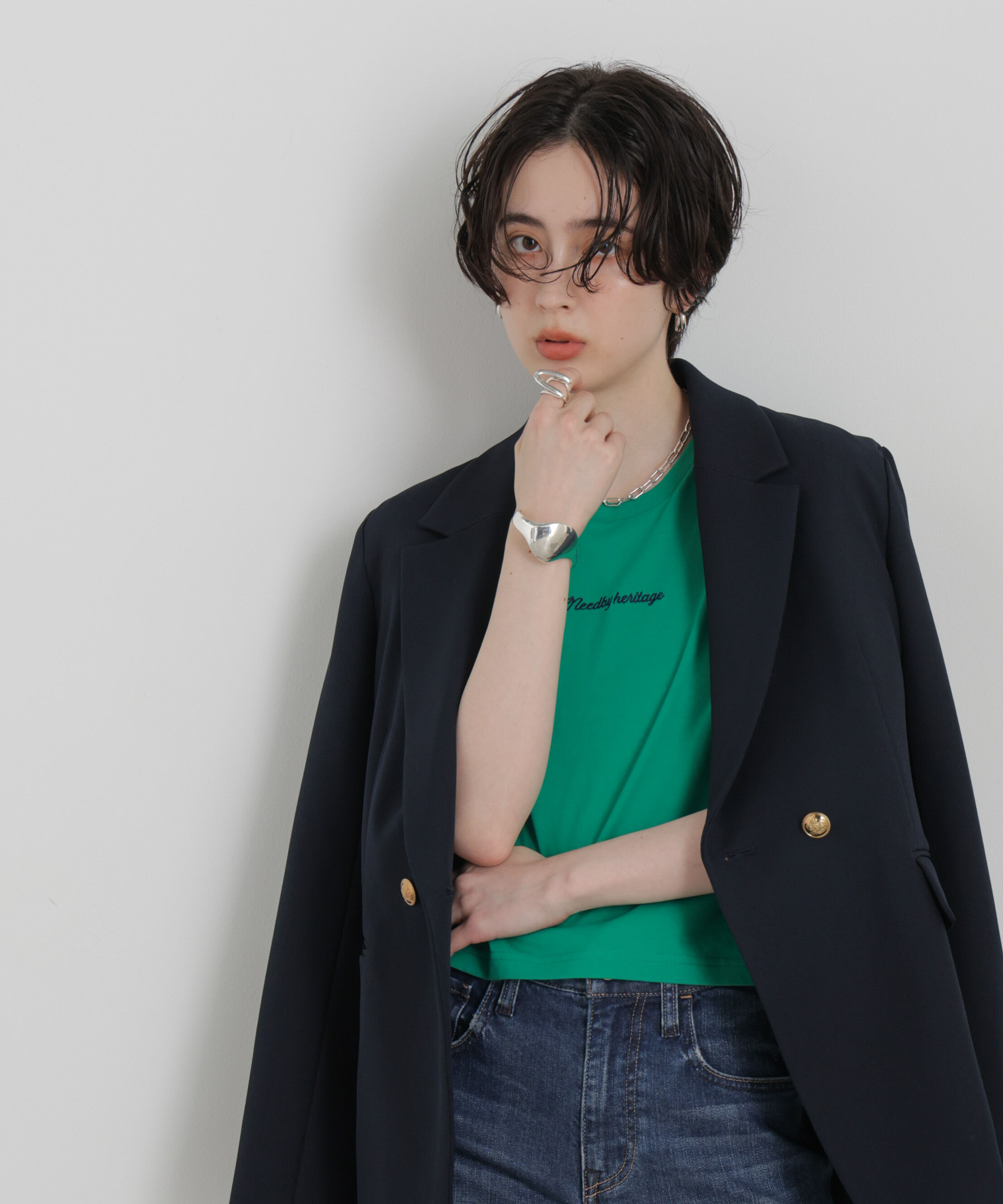 NANO universe「NEEDBY heritage/別注 CROPPED TEE」|Tシャツ・カットソー|