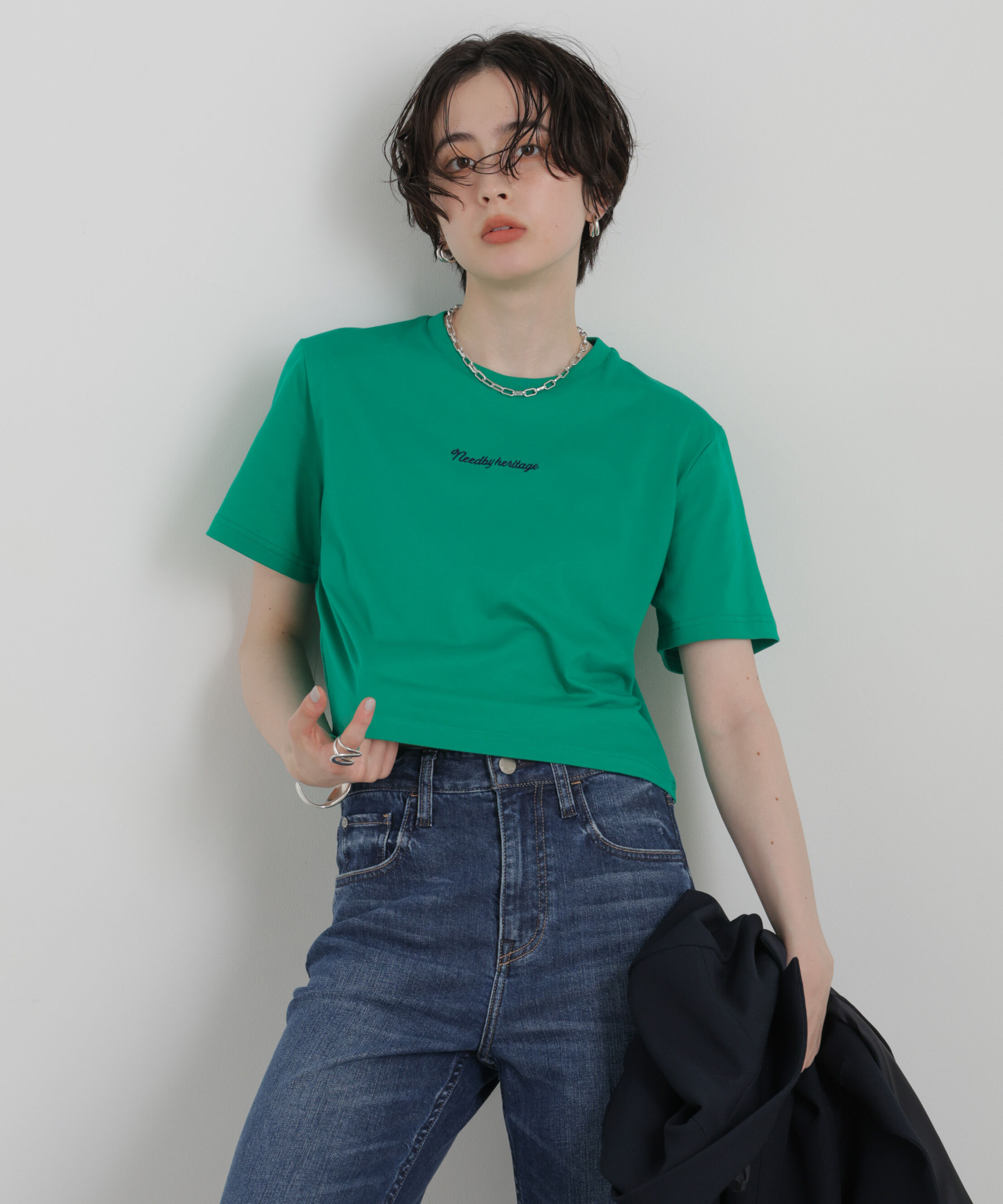 NANO universe「NEEDBY heritage/別注 CROPPED TEE」|Tシャツ・カットソー|