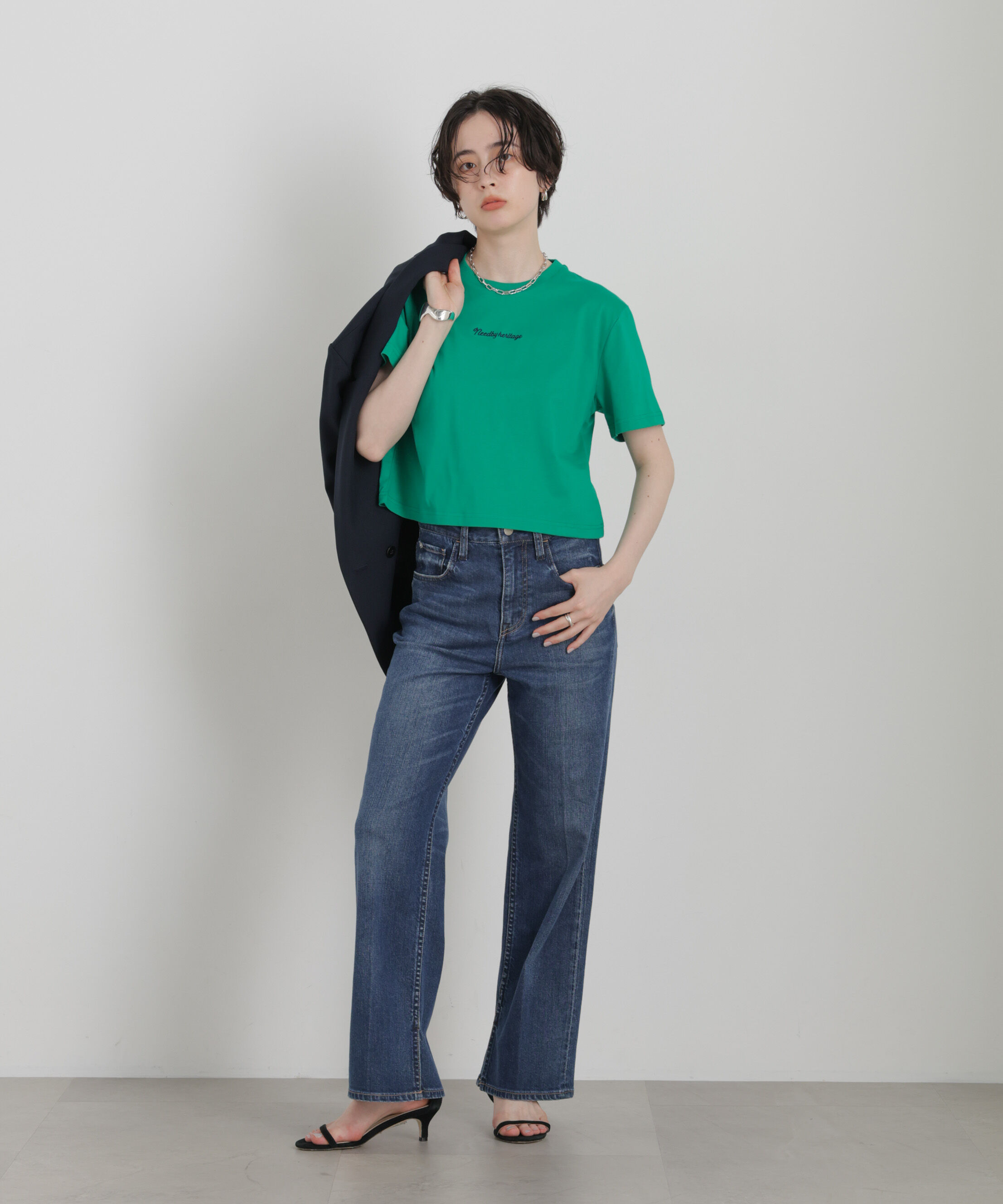 NANO universe「NEEDBY heritage/別注 CROPPED TEE」|Tシャツ・カットソー|